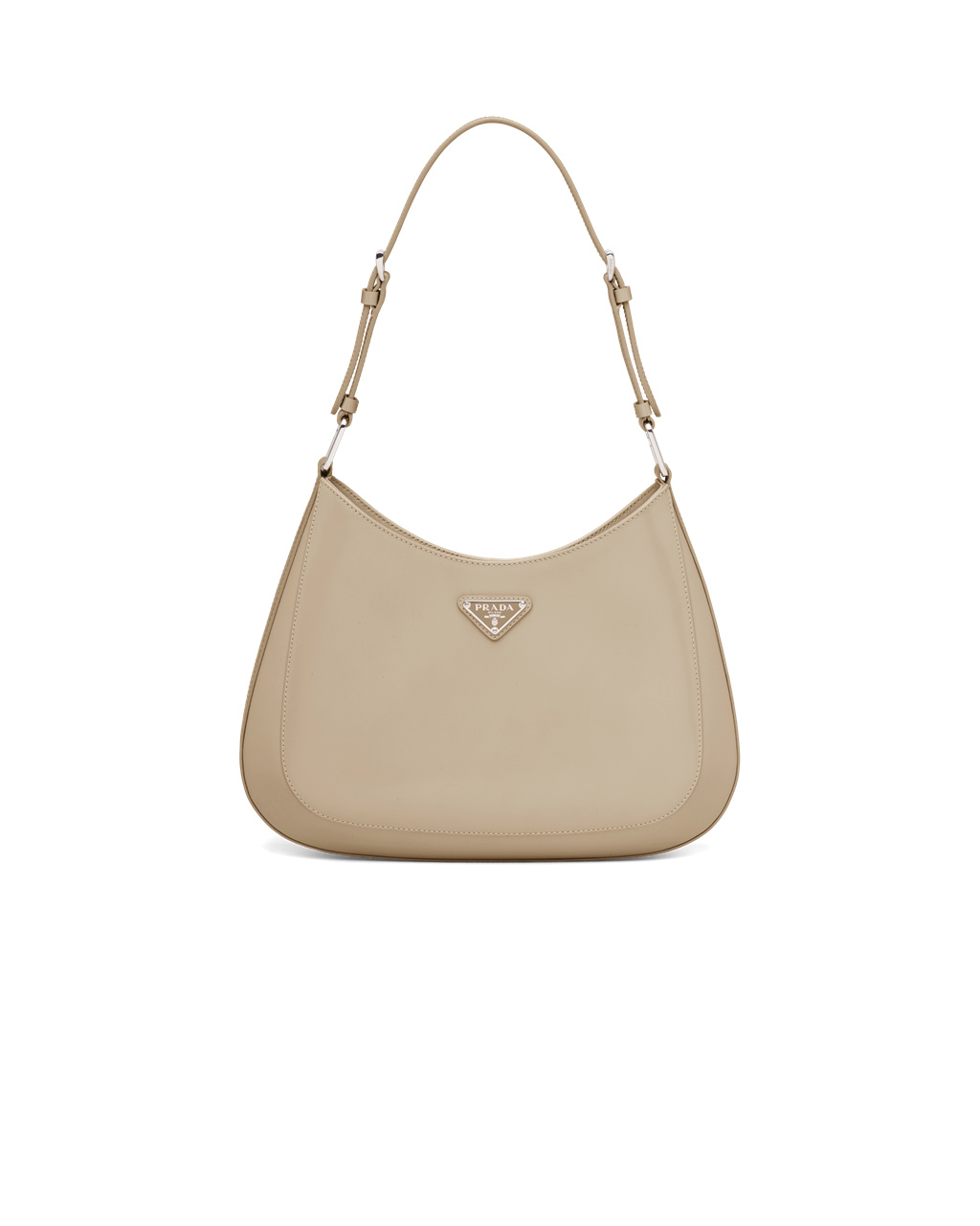 Prada Prada Cleo Brushed Kozene Shoulder Bag Béžové | MVKITU324