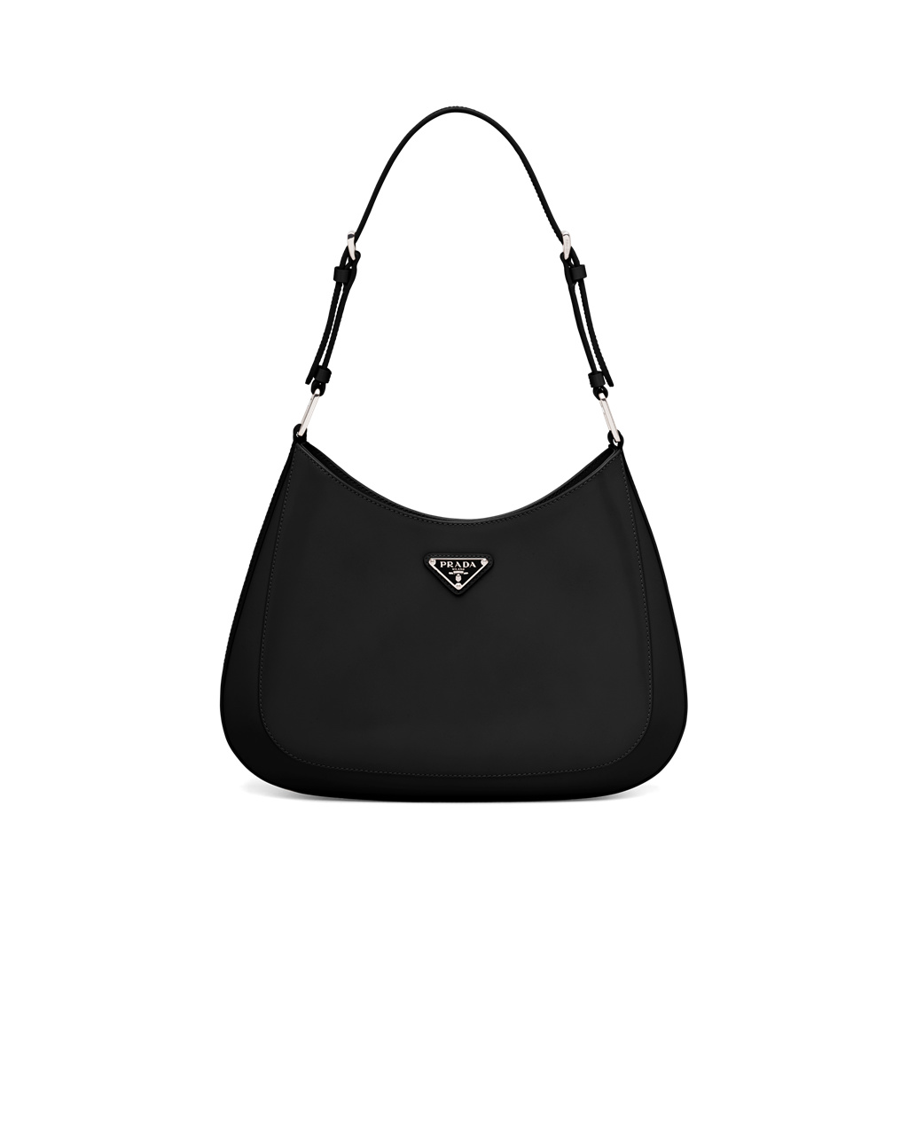 Prada Prada Cleo Brushed Kozene Shoulder Bag Čierne | YNLMVU349