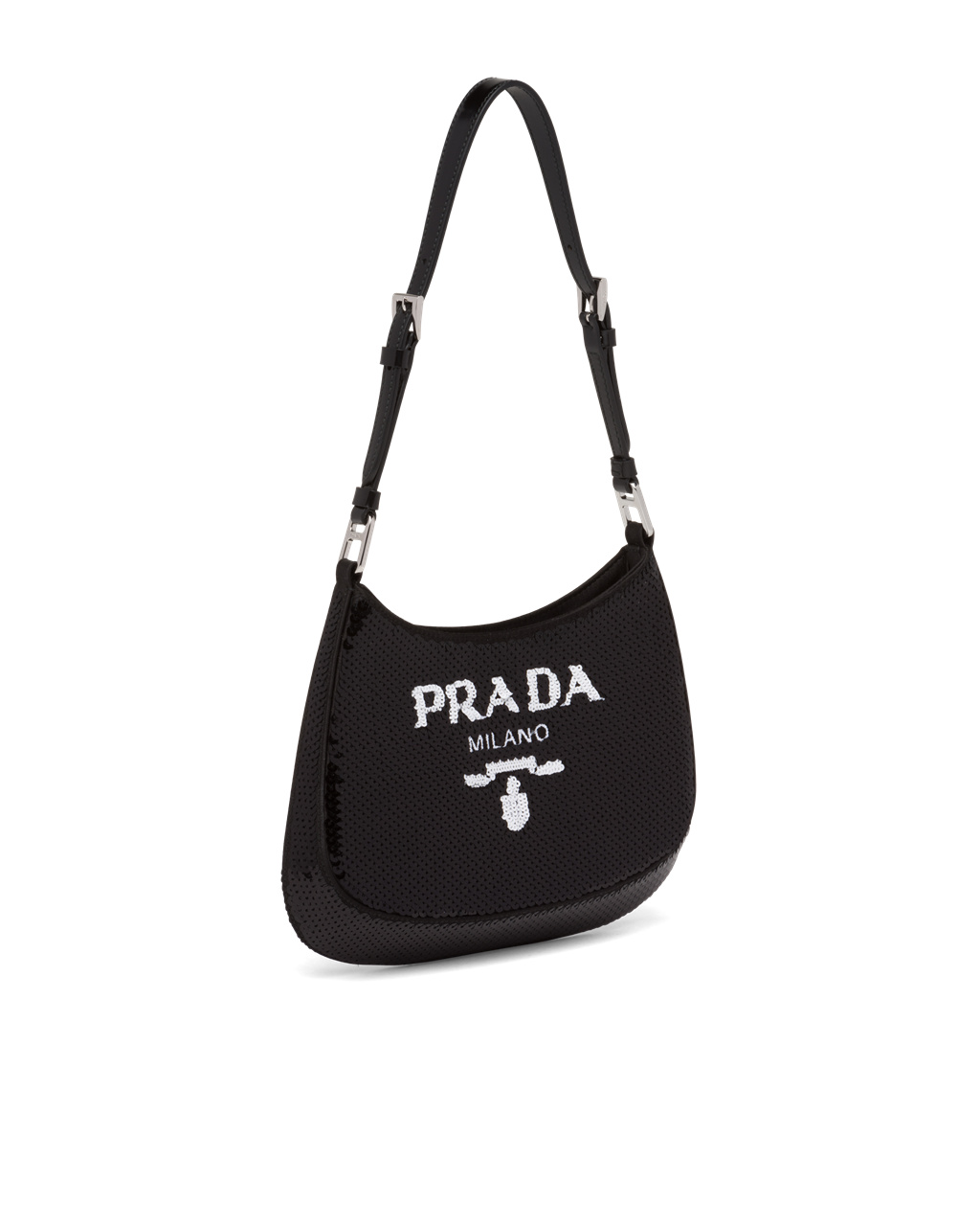 Prada Prada Cleo Sequined Bag Čierne Biele | YOKNEB502