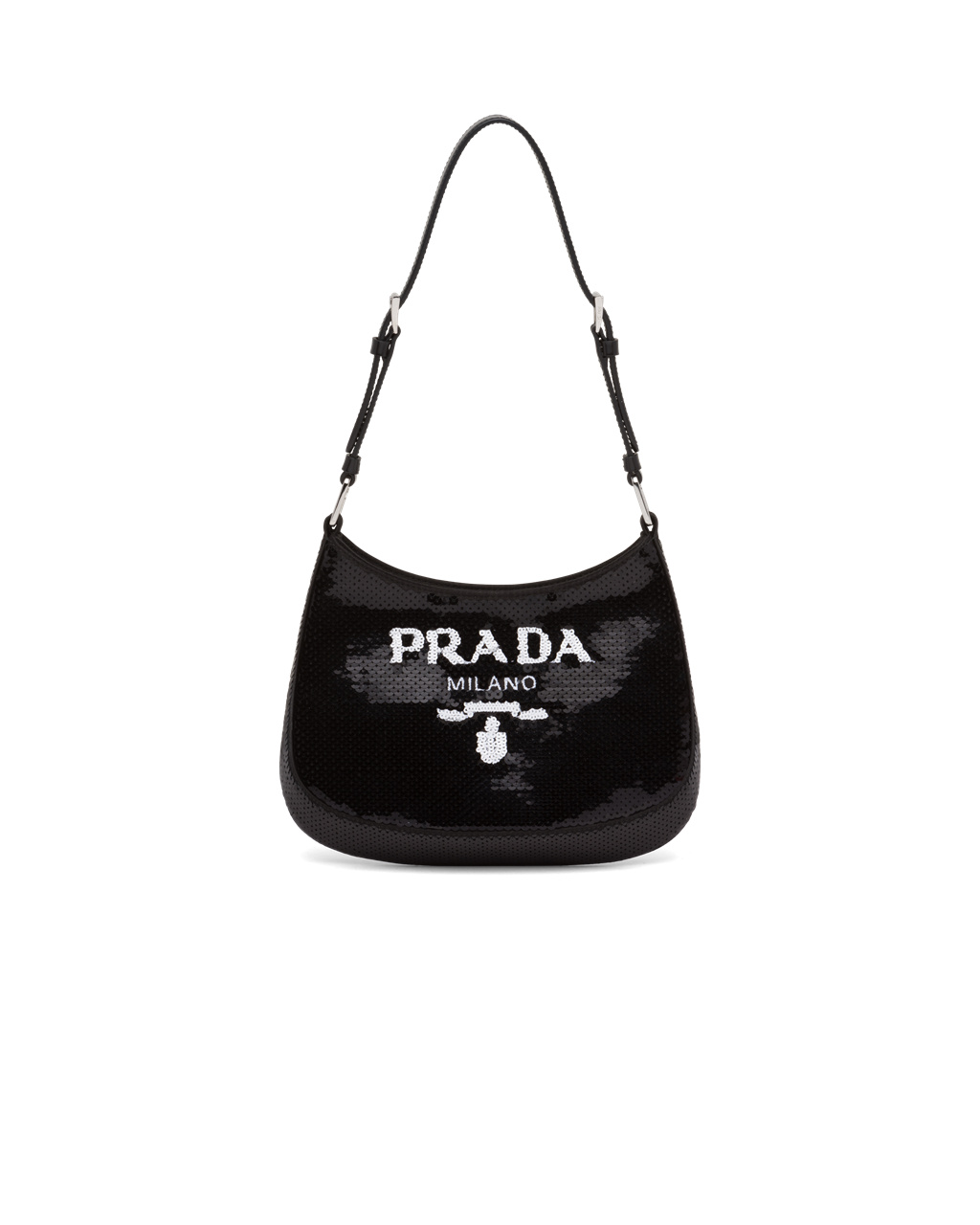 Prada Prada Cleo Sequined Bag Čierne Biele | YOKNEB502