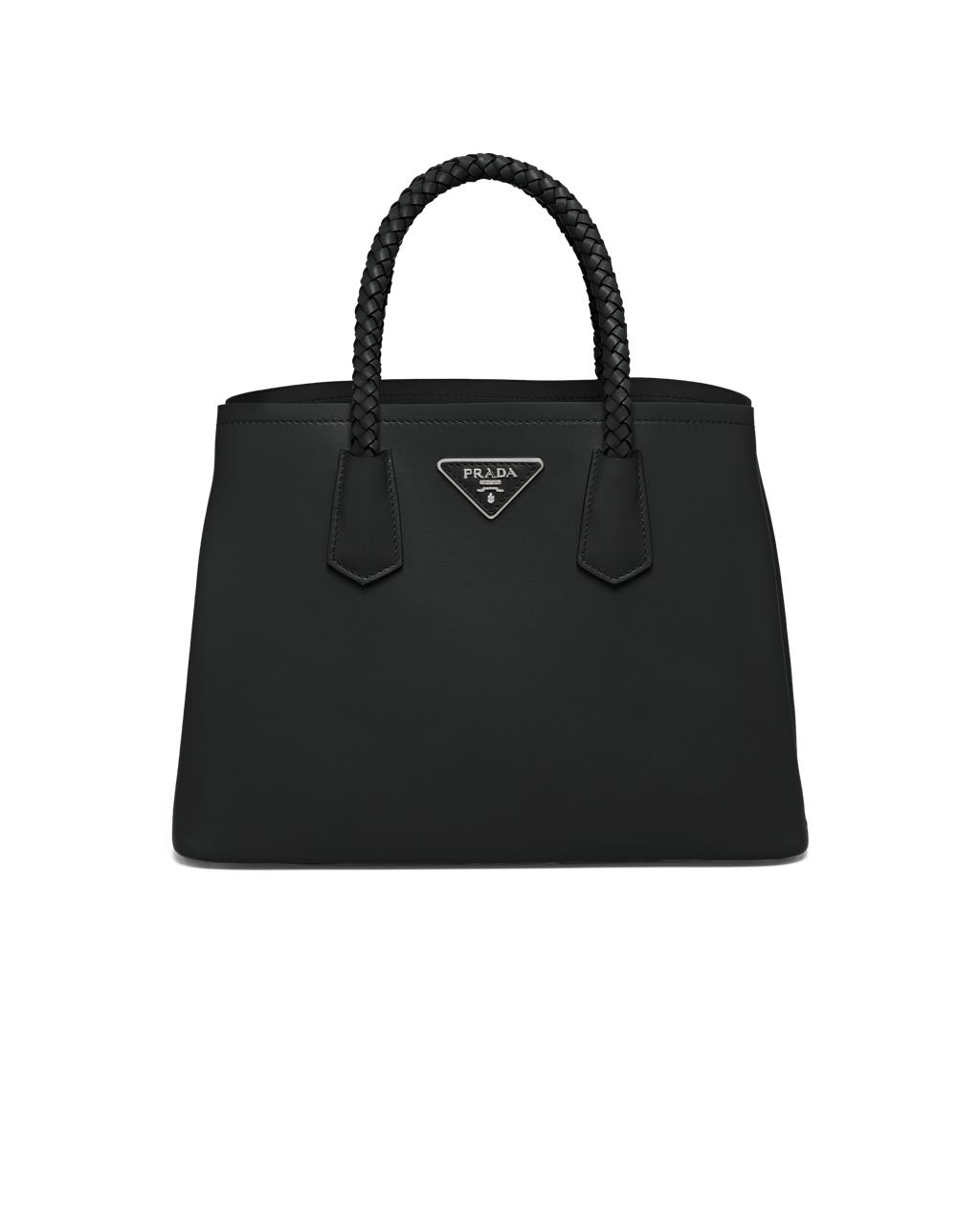 Prada Prada Double Medium Kozene Handbag Čierne | PSYXRZ358