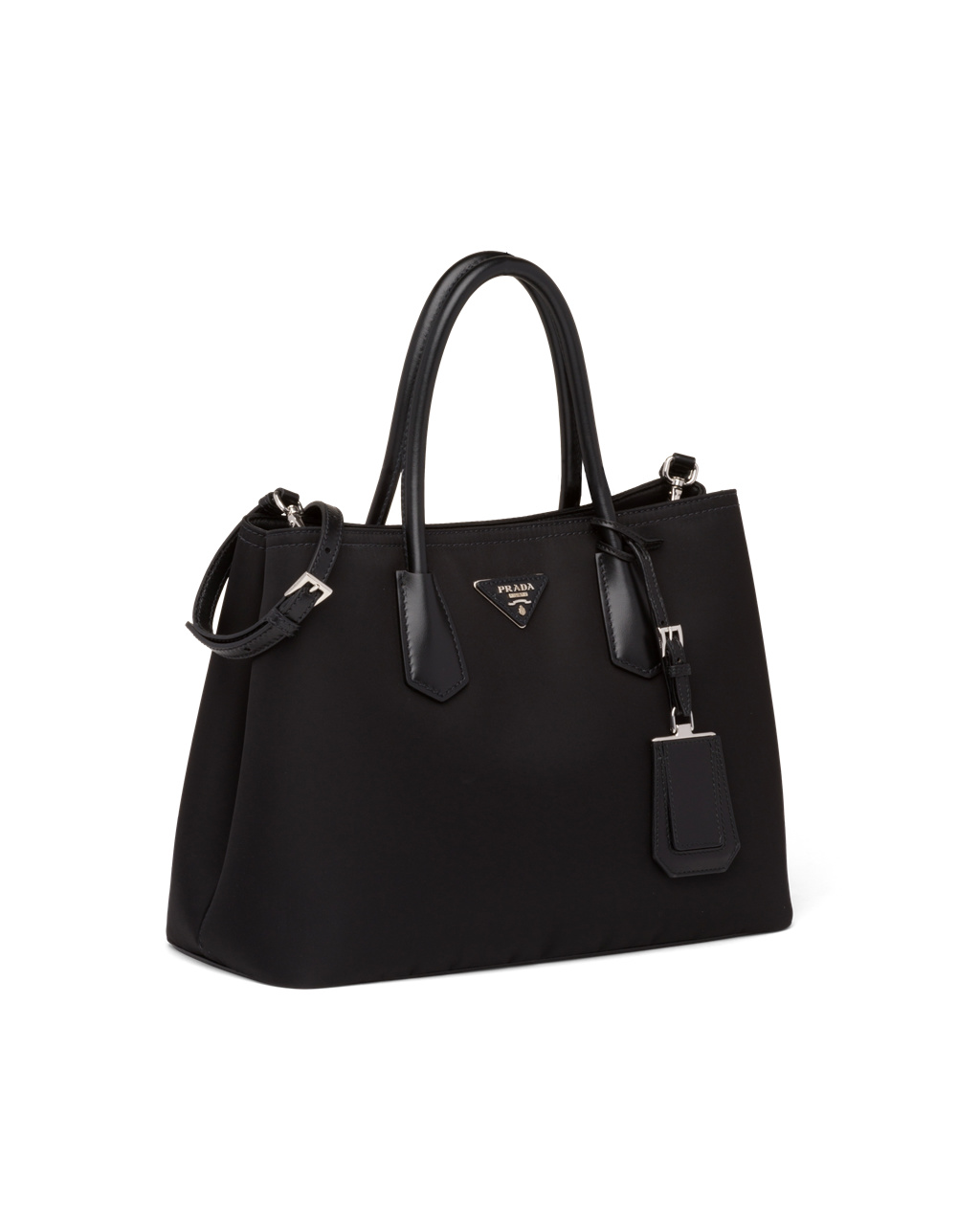 Prada Prada Double Nylon And Saffiano Kozene Bag Čierne | QTHXDZ059