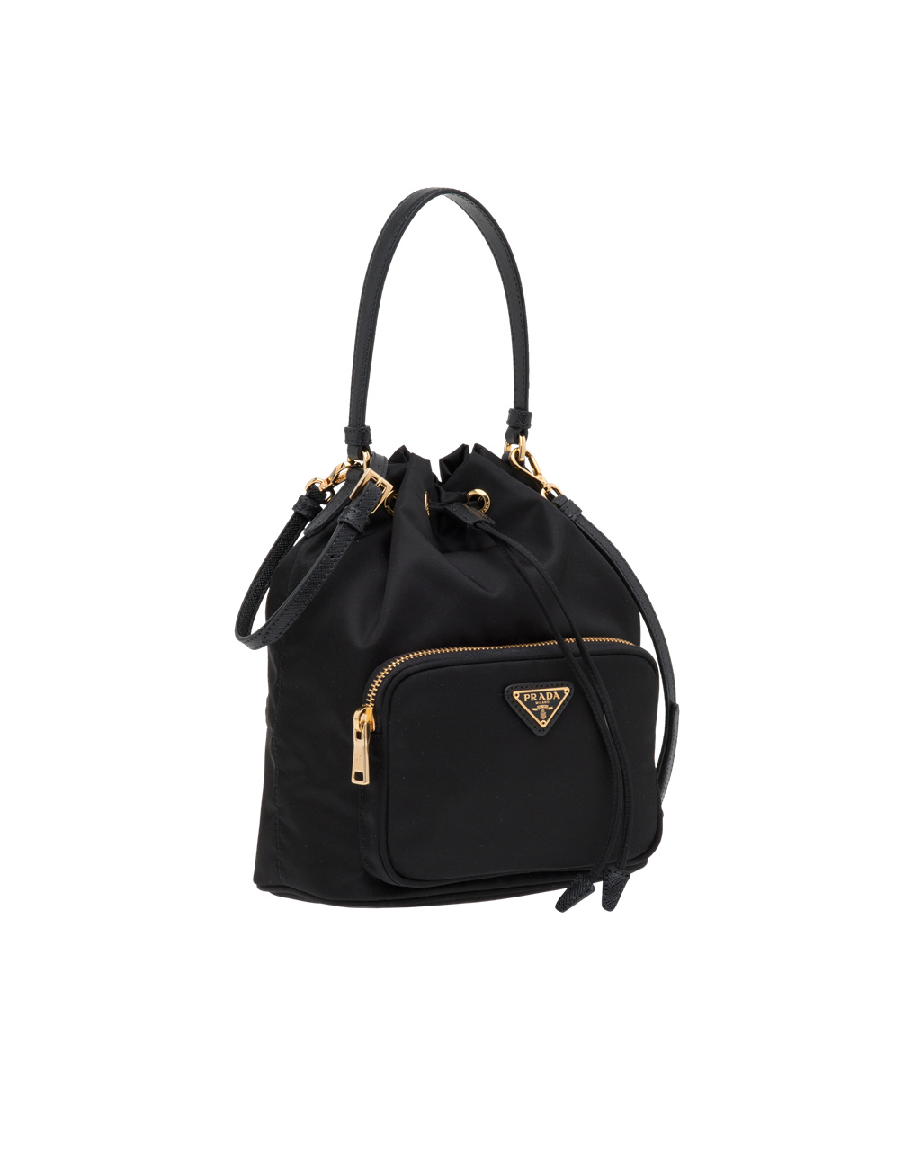 Prada Prada Duet Re-nylon Bucket Shoulder Bag Čierne | NQRSBU178