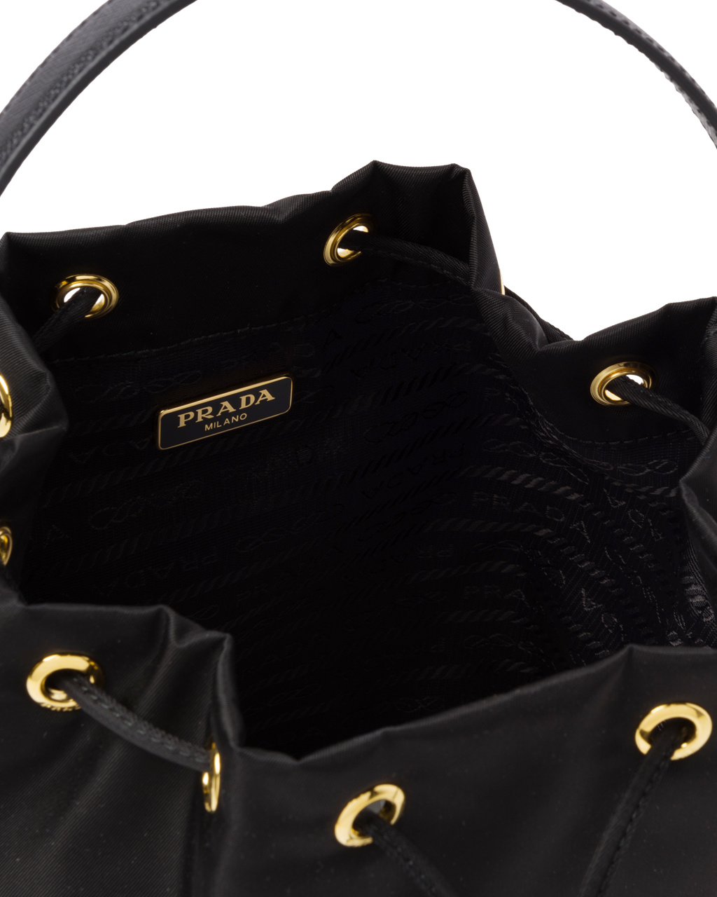 Prada Prada Duet Re-nylon Bucket Shoulder Bag Čierne | NQRSBU178