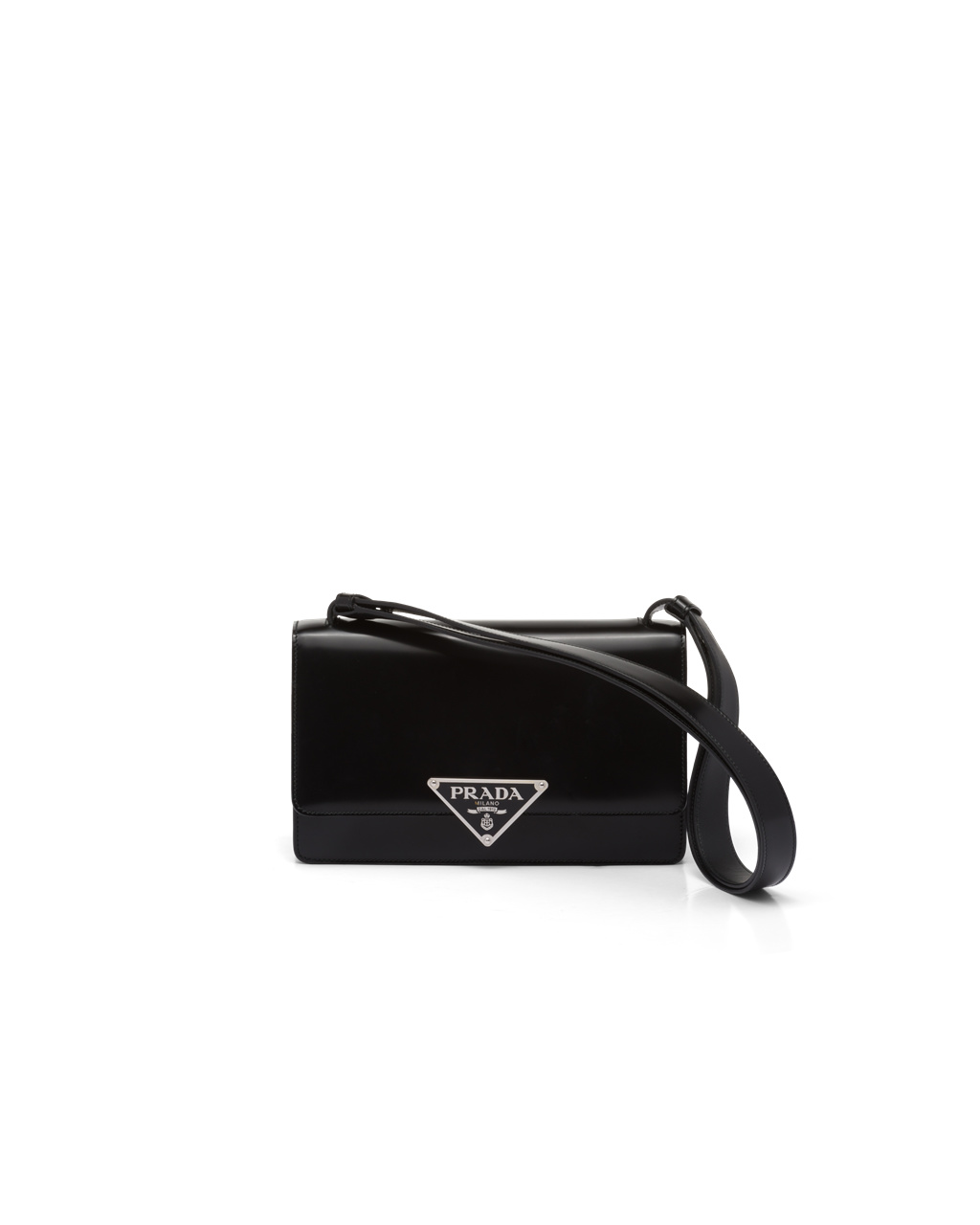 Prada Prada Emblème Brushed-leather Bag Čierne | JHBTIU921