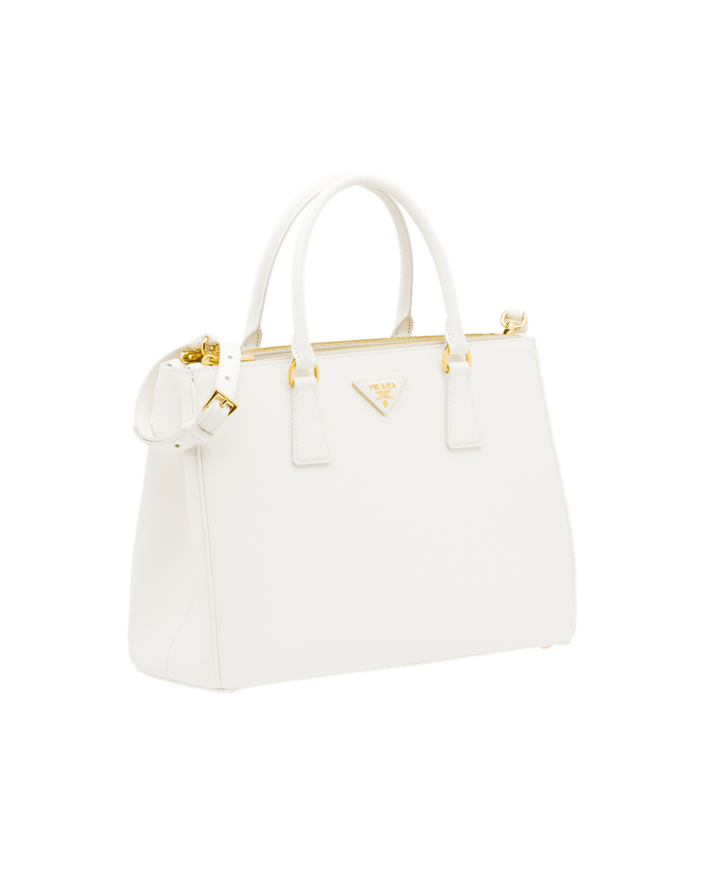 Prada Prada Galleria Saffiano Kozene Large Bag Biele | IWDFHR124