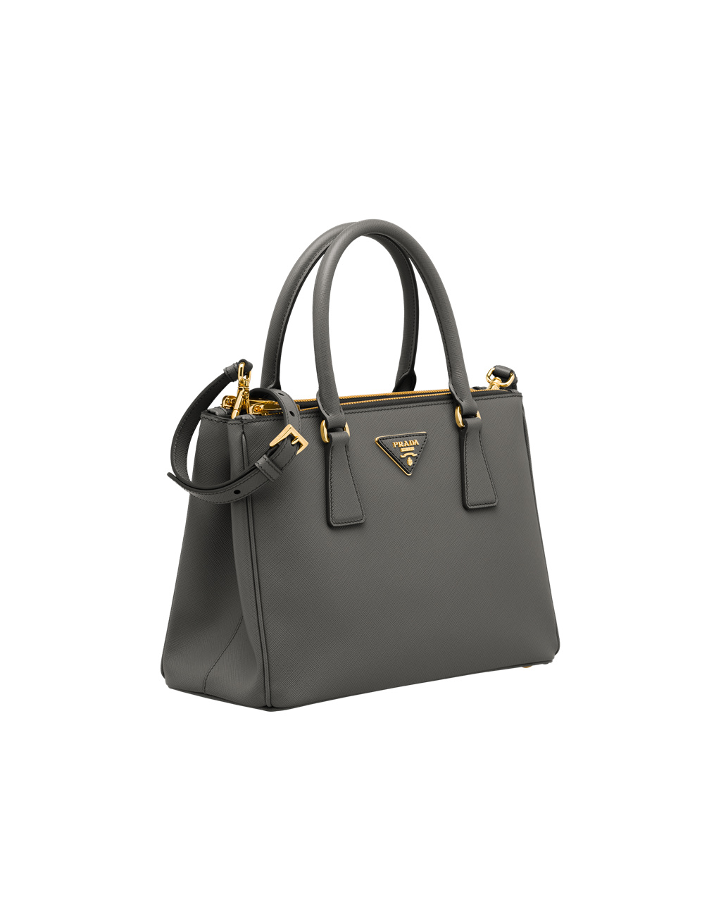 Prada Prada Galleria Saffiano Kozene Medium Bag Slate Gray | SDTRKX590