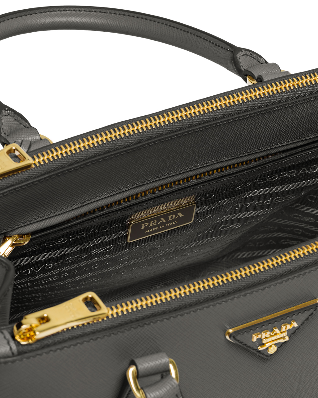 Prada Prada Galleria Saffiano Kozene Medium Bag Slate Gray | SDTRKX590