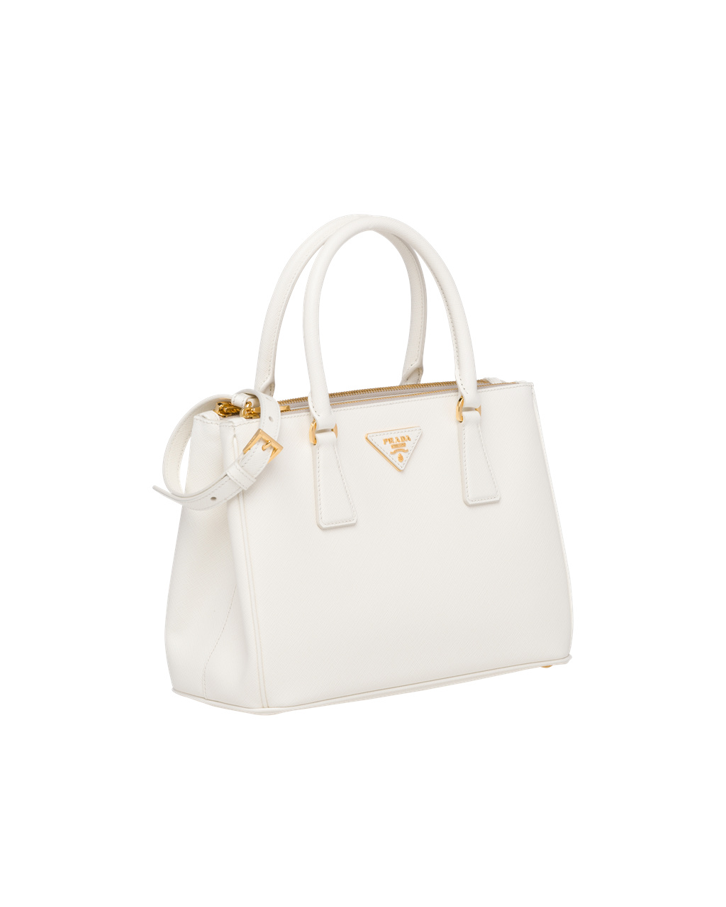 Prada Prada Galleria Saffiano Kozene Medium Bag Biele | WDJGEB237