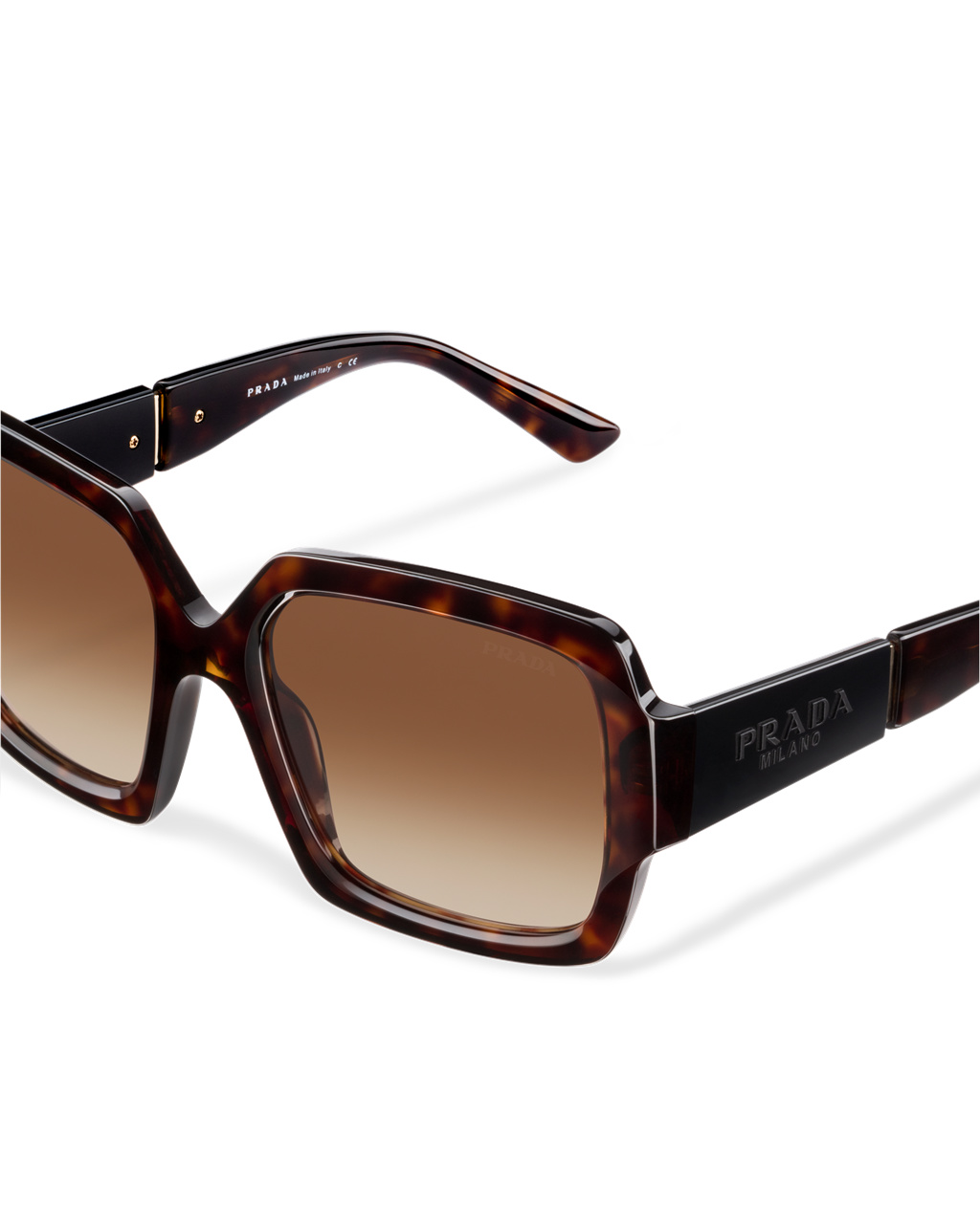 Prada Prada Monochrome Sunglasses Squared Gradient Sienna Lenses | KAWZTQ305