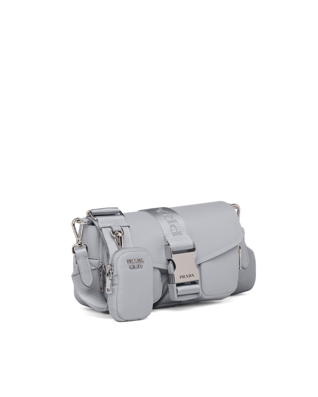 Prada Prada Pocket Nylon And Brushed Kozene Bag Modre | ADWGKR103