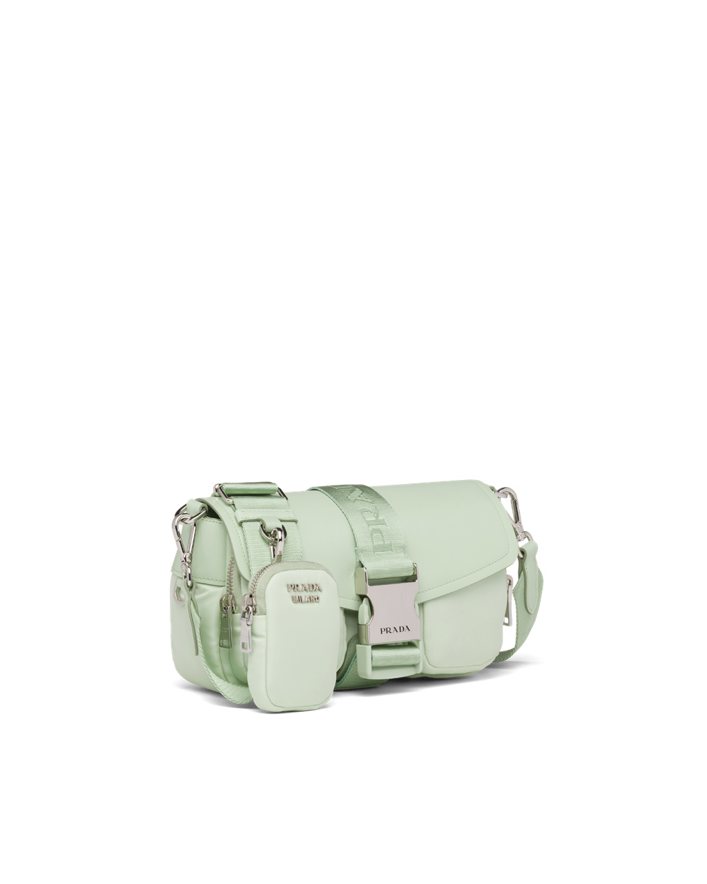 Prada Prada Pocket Nylon And Brushed Kozene Bag Aqua | YXVGAS506