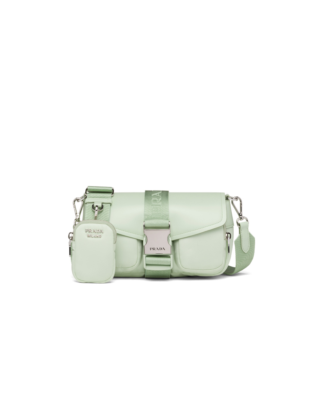 Prada Prada Pocket Nylon And Brushed Kozene Bag Aqua | YXVGAS506