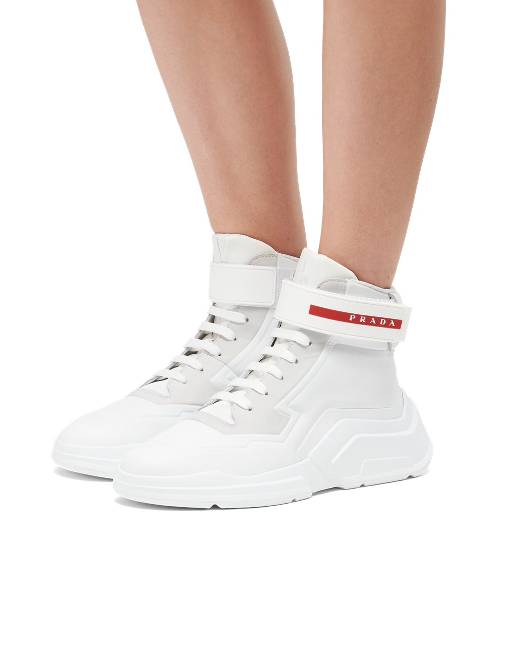 Prada Prada Polarius 19 Lr High-top Sneakers Biele | TJLEQD475