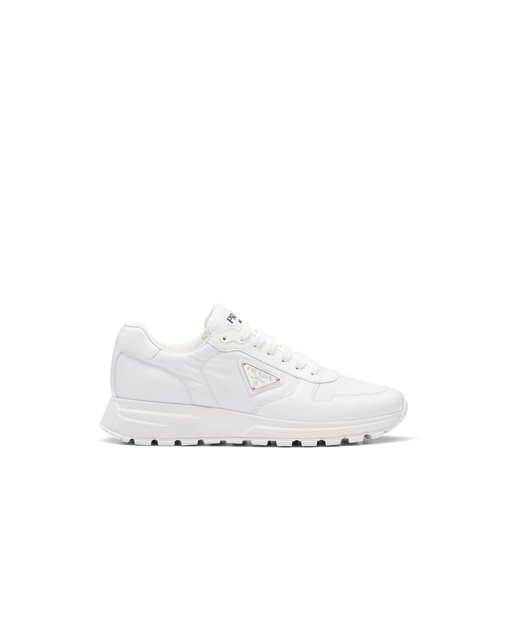 Prada Prada Prax 1 Re-nylon And Brushed Kozene Sneakers Biele | AGYKDU268