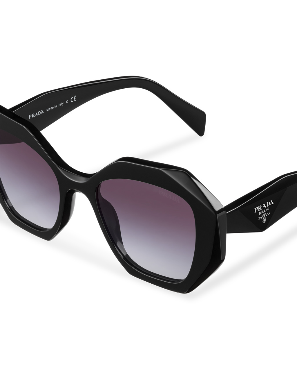 Prada Prada Symbole Sunglasses Geometrical Gradient Smoky Gray Lenses | VJTRAF895