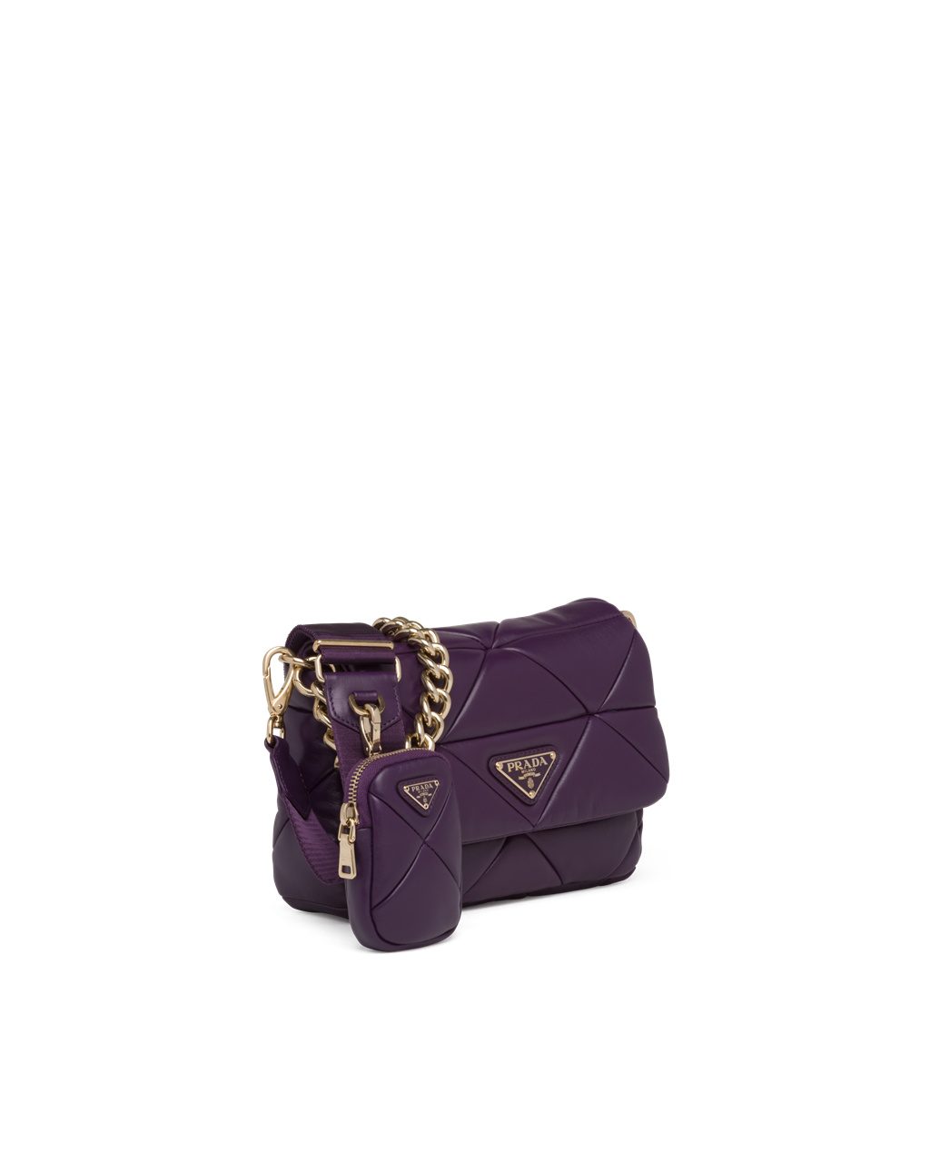 Prada Prada System Nappa Kozene Patchwork Bag Violet | DUVGXL429