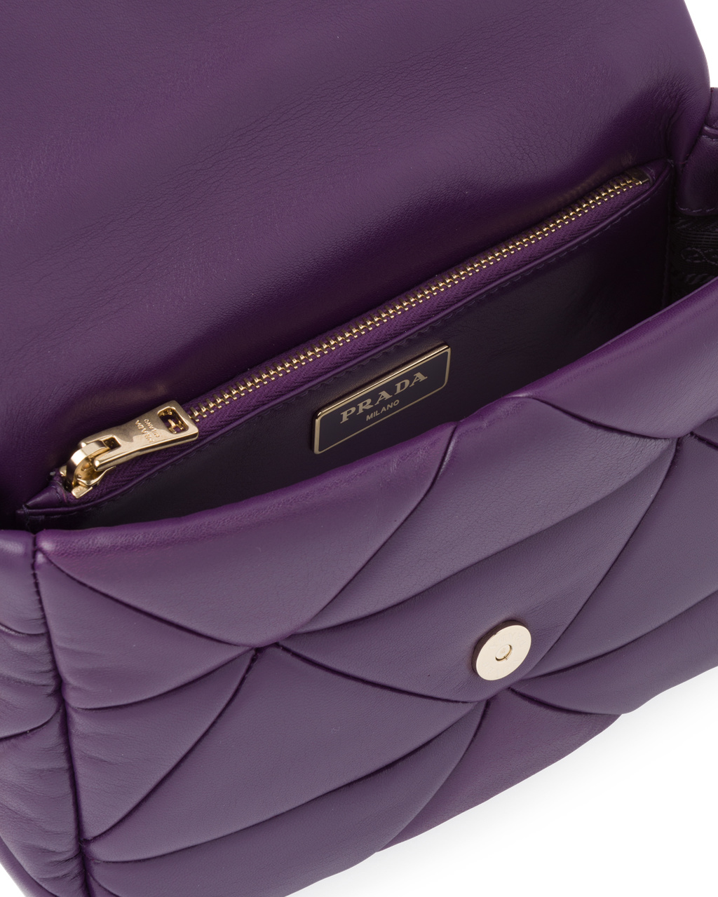 Prada Prada System Nappa Kozene Patchwork Bag Violet | DUVGXL429