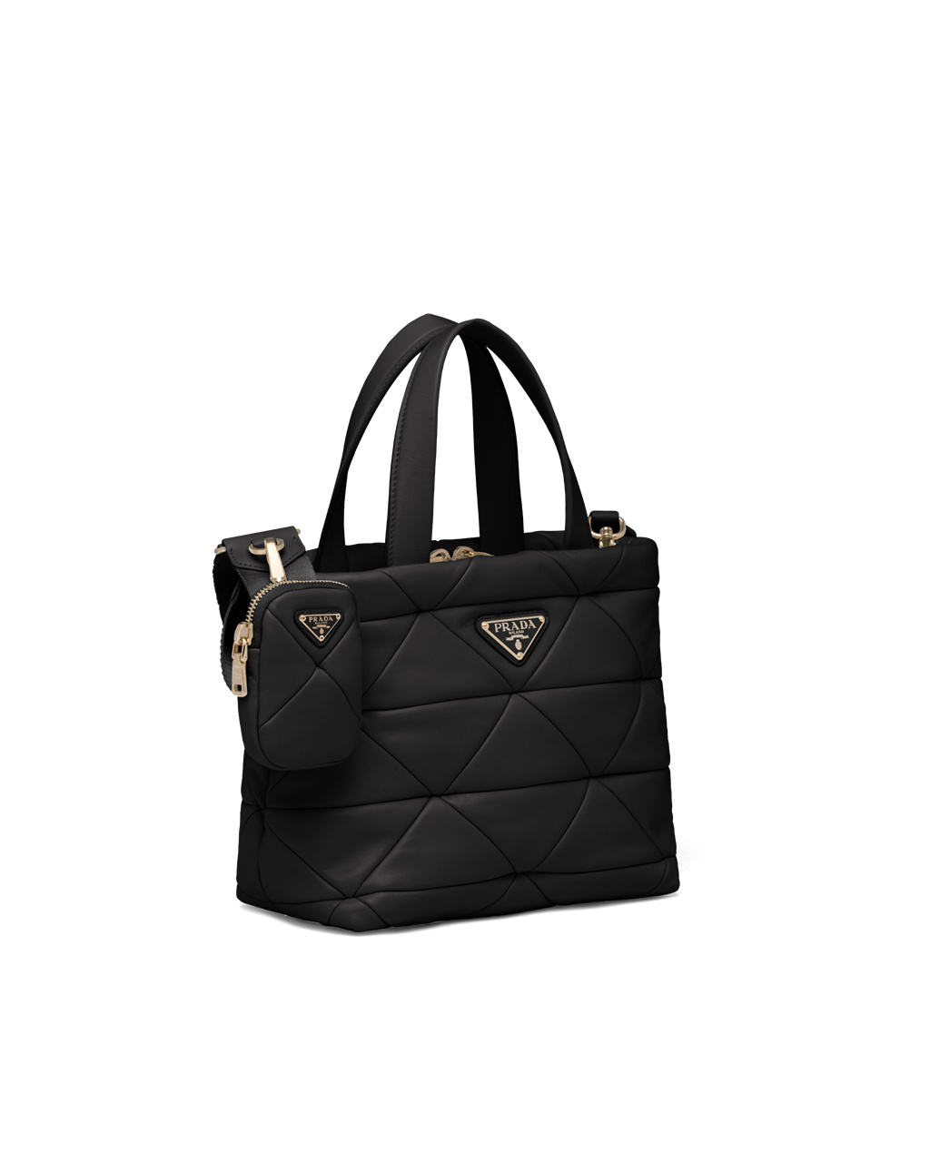 Prada Prada System Nappa Kozene Patchwork Tote Čierne | DWQMGK736