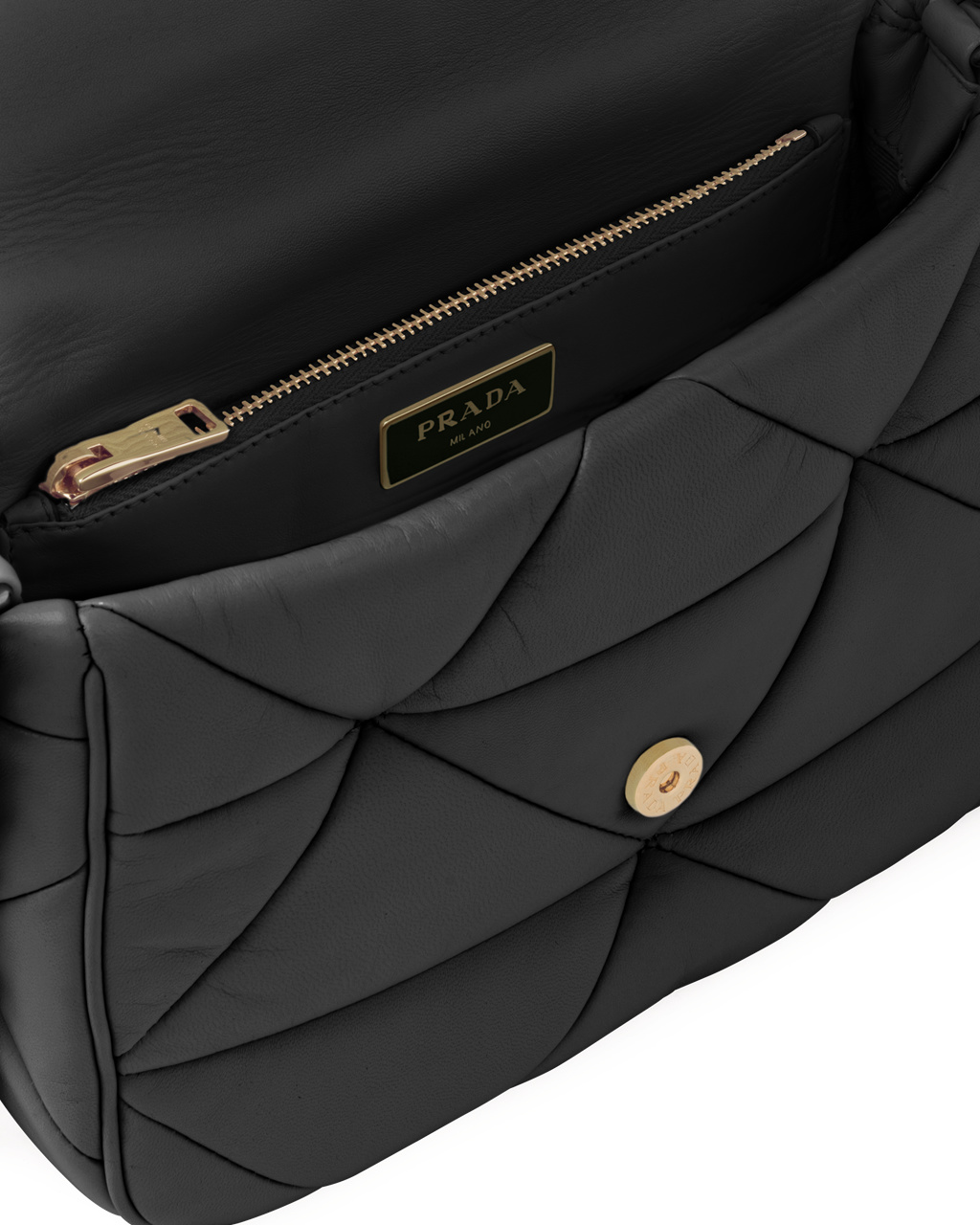 Prada Prada System Nappa Kozene Patchwork Bag Čierne | FBACSL638