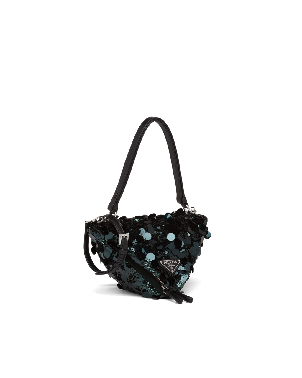 Prada Prada Triangle Sequin And Kozene Handbag Zelene | DTCSMJ952