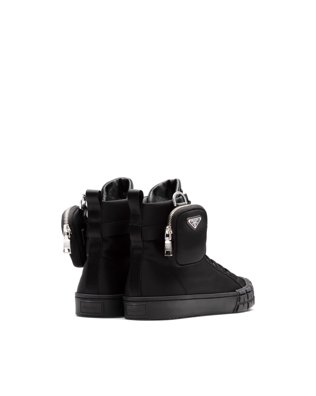 Prada Prada Wheel Cassetta High-top Sneakers Čierne | SMVIWH476