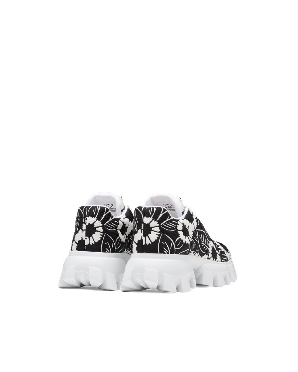 Prada Printed Nylon Sneakers Čierne Biele | DTFPEZ892