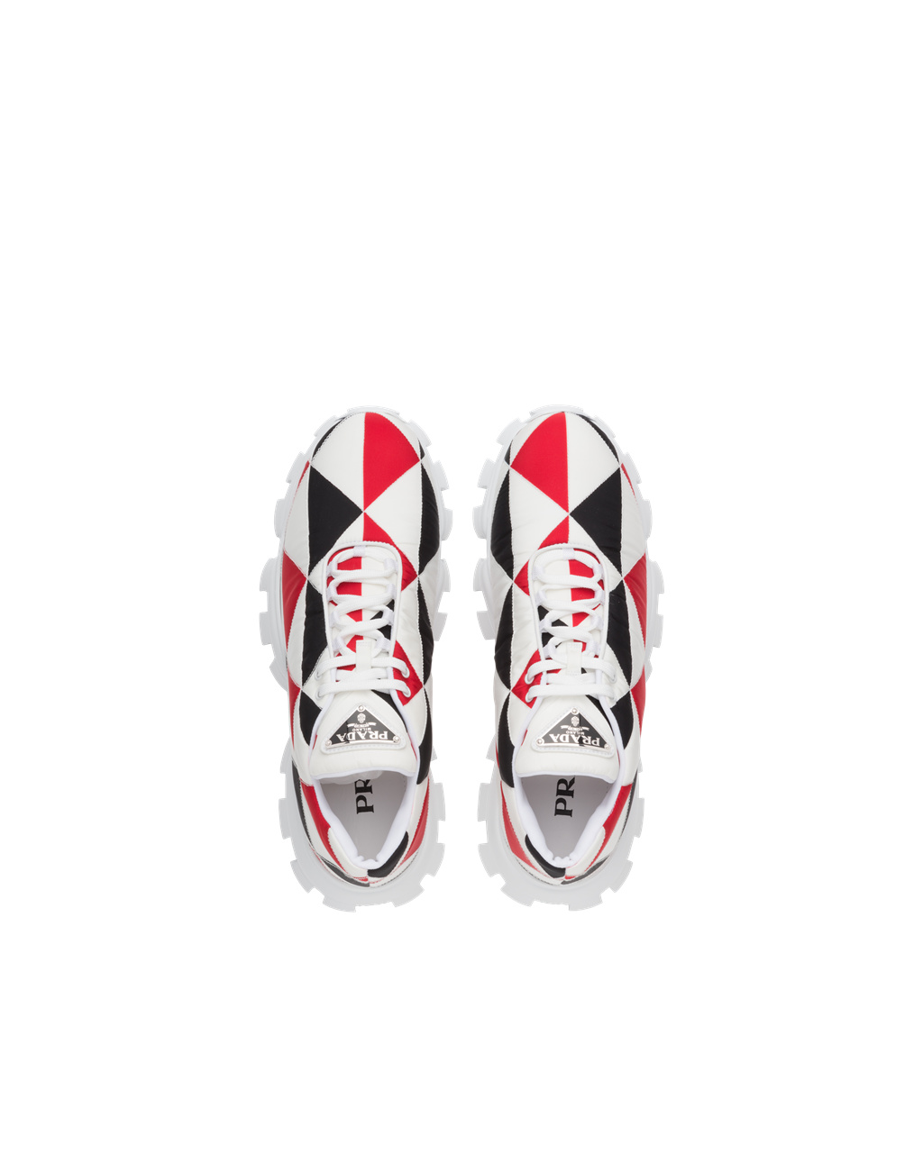 Prada Printed Nylon Sneakers Čierne Červené Biele | WDKIRN170