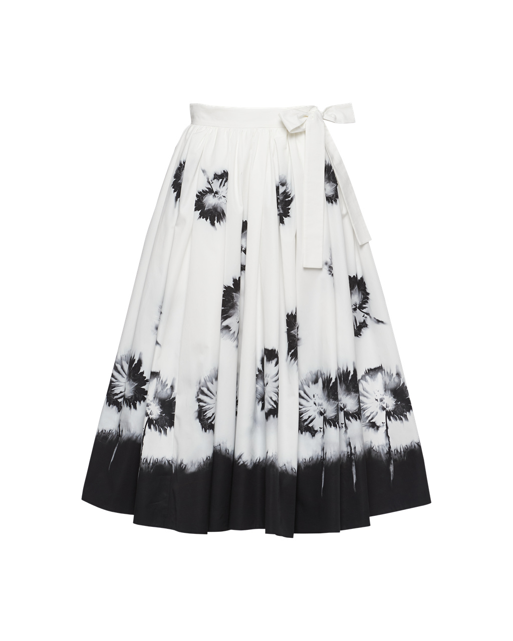 Prada Printed Poplin Skirt Biele Čierne | KHYVUZ169