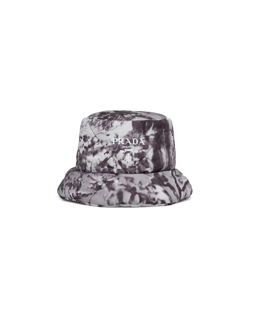 Prada Printed Re-nylon Bucket Hat Cloudy Gray | GZUREA185