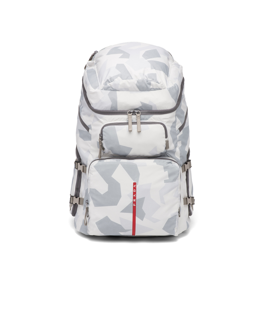 Prada Printed Technical Fabric Ski Boot Backpack Marble Gray | QGJUFN607