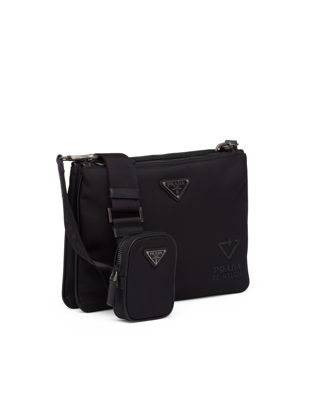 Prada Re-nylon And Saffiano Kozene Shoulder Bag Čierne | GEQVKB629