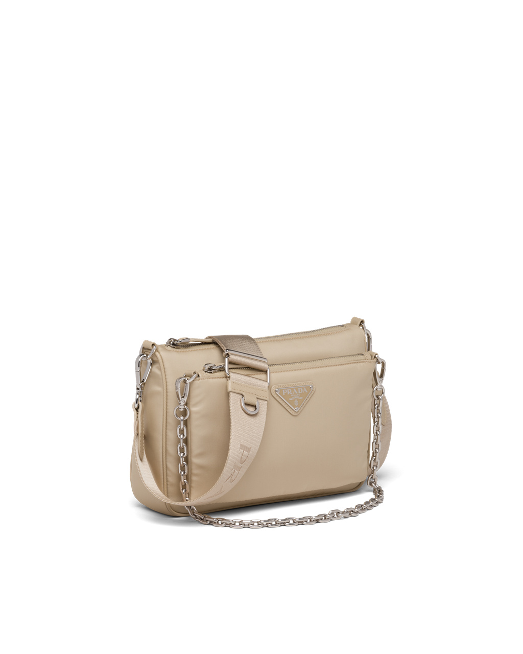 Prada Re-nylon And Saffiano Kozene Shoulder Bag Béžové | KSZNDQ961