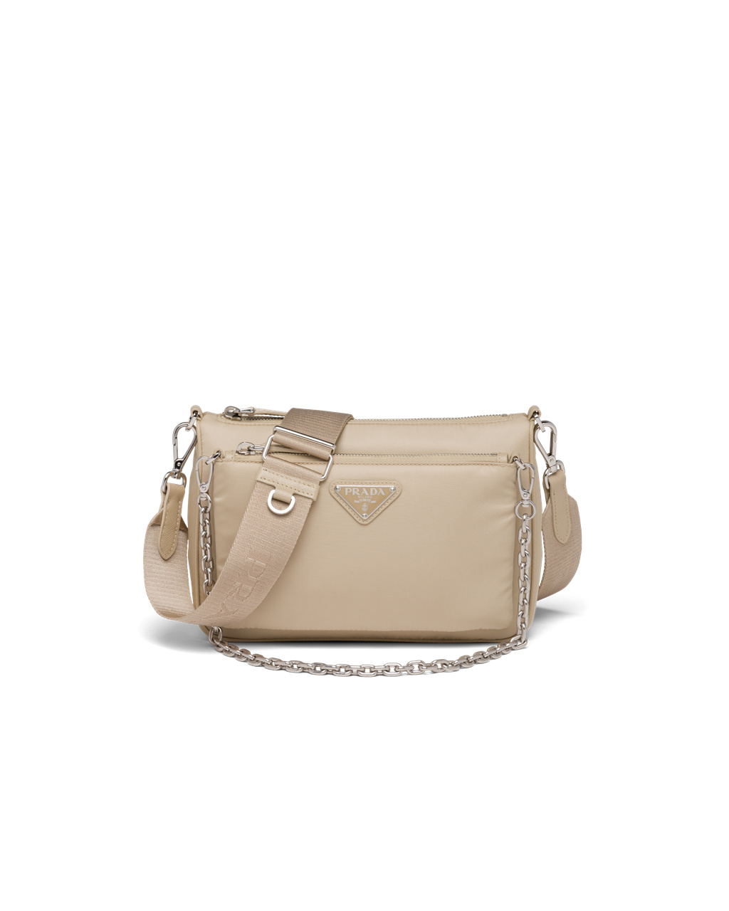 Prada Re-nylon And Saffiano Kozene Shoulder Bag Béžové | KSZNDQ961