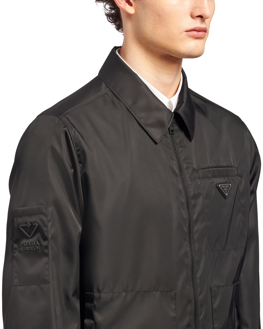 Prada Re-nylon Blouson Jacket Čierne | PSWTRB063