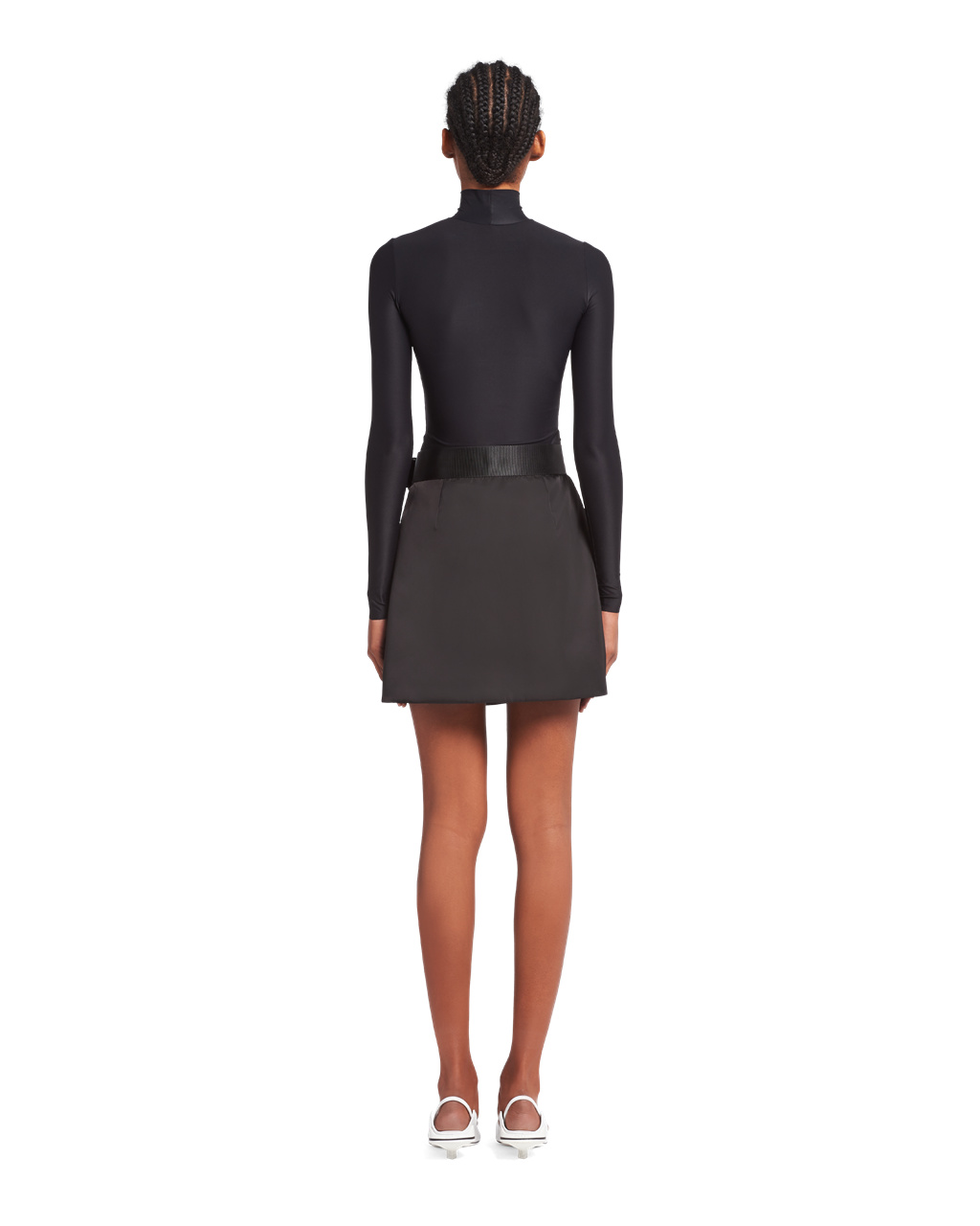 Prada Re-nylon Gabardine Flared Skirt Čierne | TGAUBF107