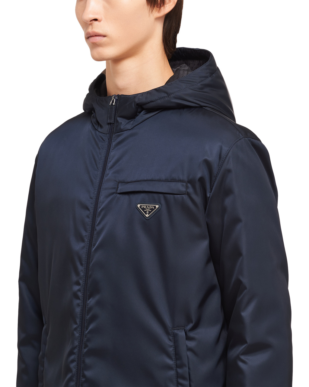 Prada Re-nylon Gabardine Puffer Coat Námornícka Modrá | TERQAC361