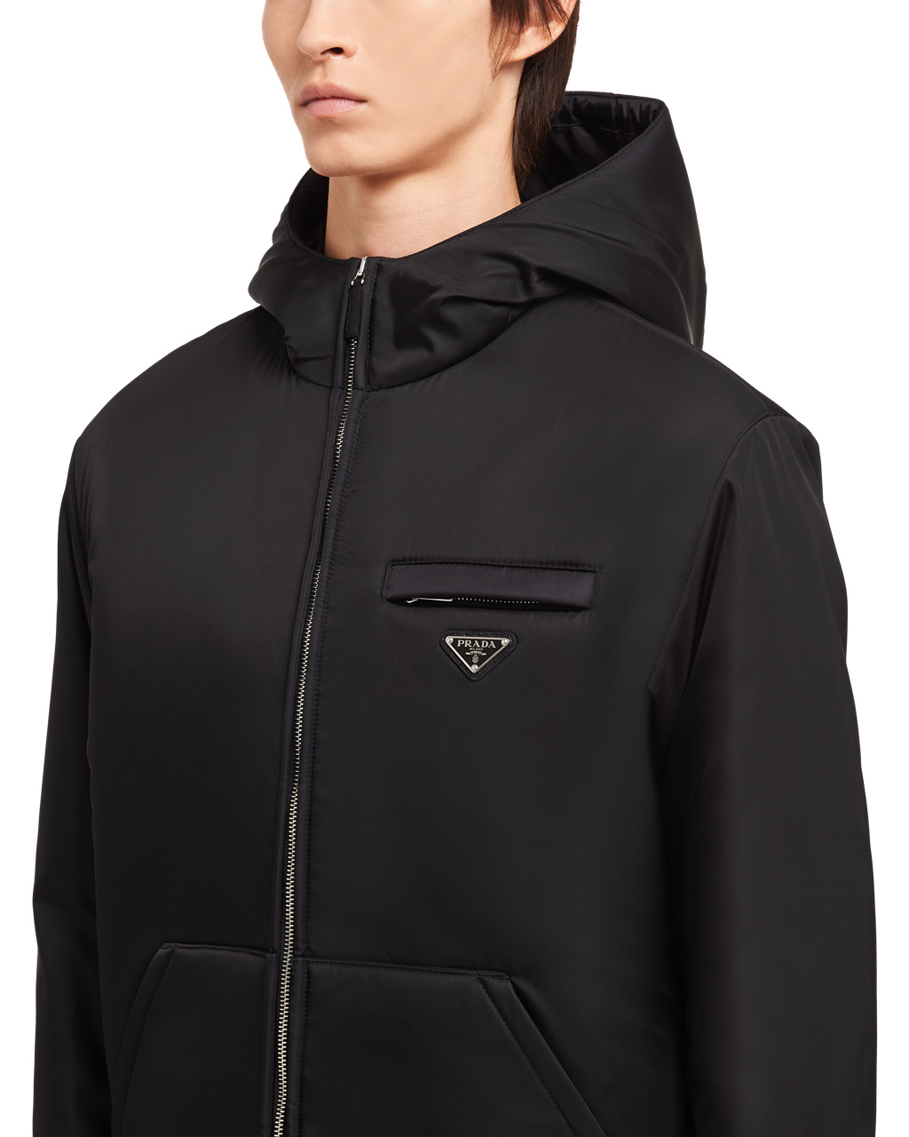 Prada Re-nylon Padded Gabardine Bomber Jacket Čierne | IBPGSK309