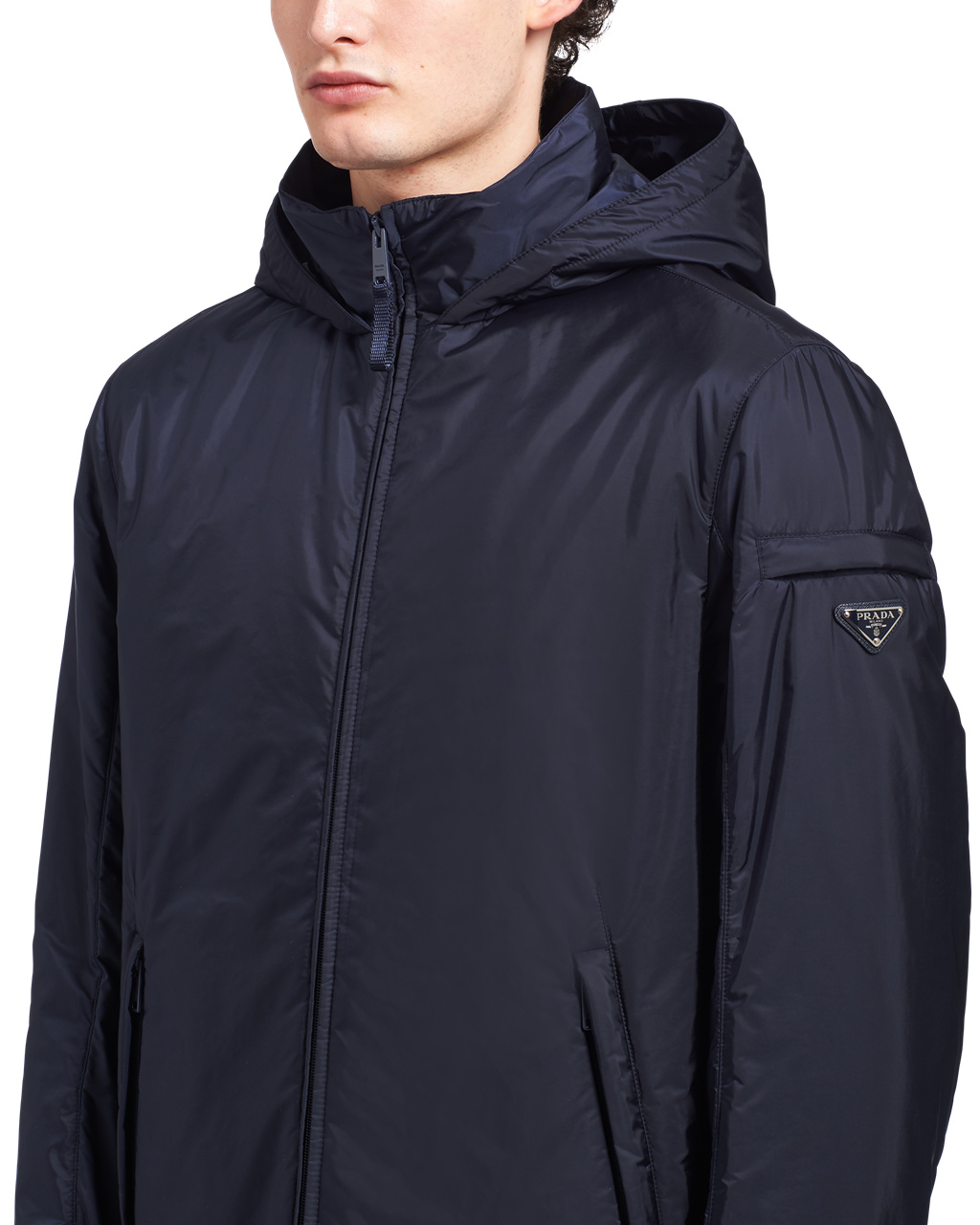 Prada Re-nylon Padded Jacket Námornícka Modrá | ZRFXSM892