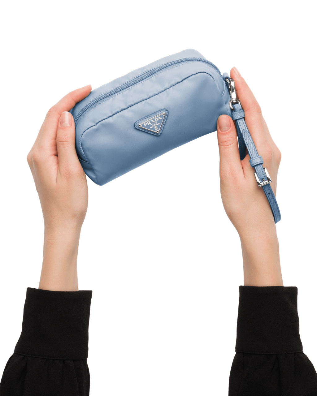 Prada Re-nylon Pouch Celeste | OHUEPG152