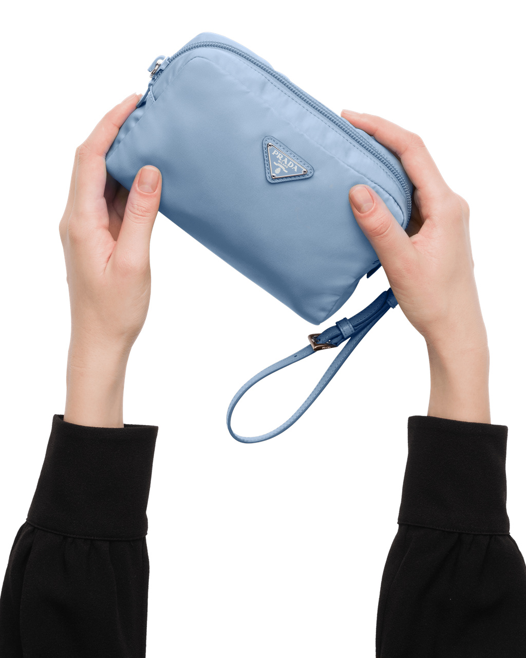 Prada Re-nylon Pouch Celeste | YZQRGL956