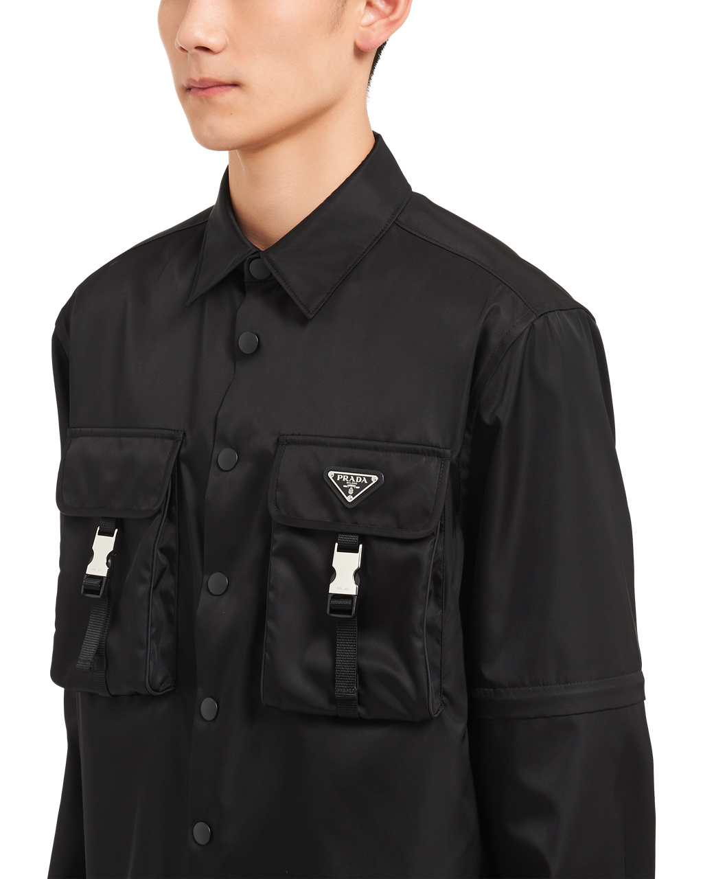 Prada Re-nylon Shirt Čierne | DQLKHB231