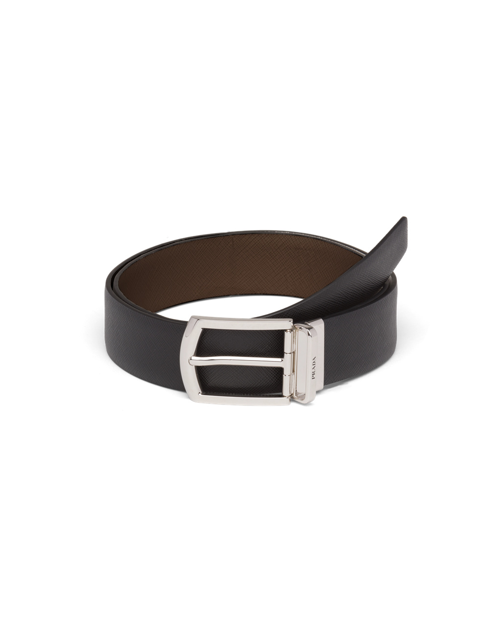 Prada Reversible Saffiano Kozene Belt Čierne | MZRISU849