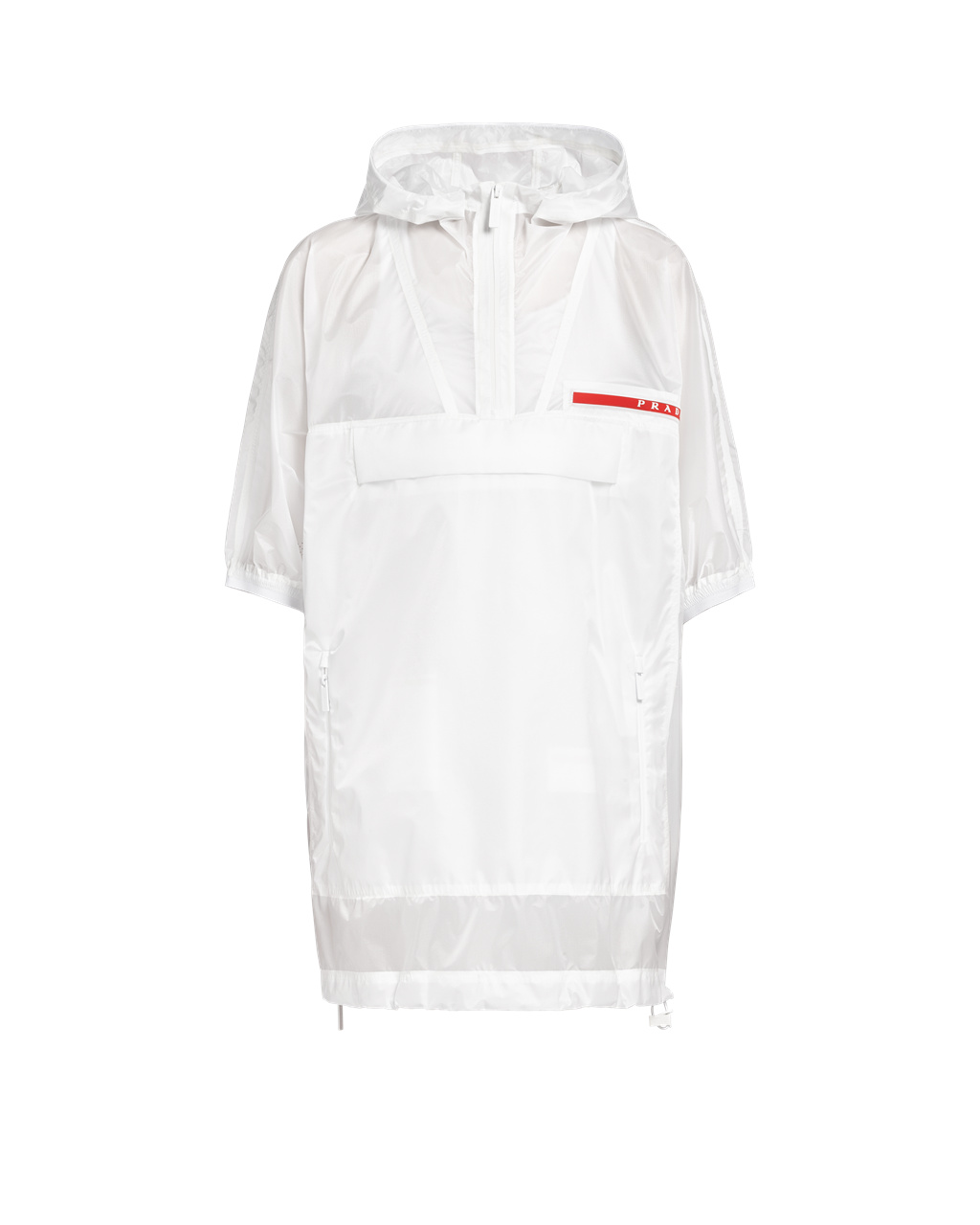 Prada Ripstop S Kapucňou Raincoat Biele | FWIPNQ706