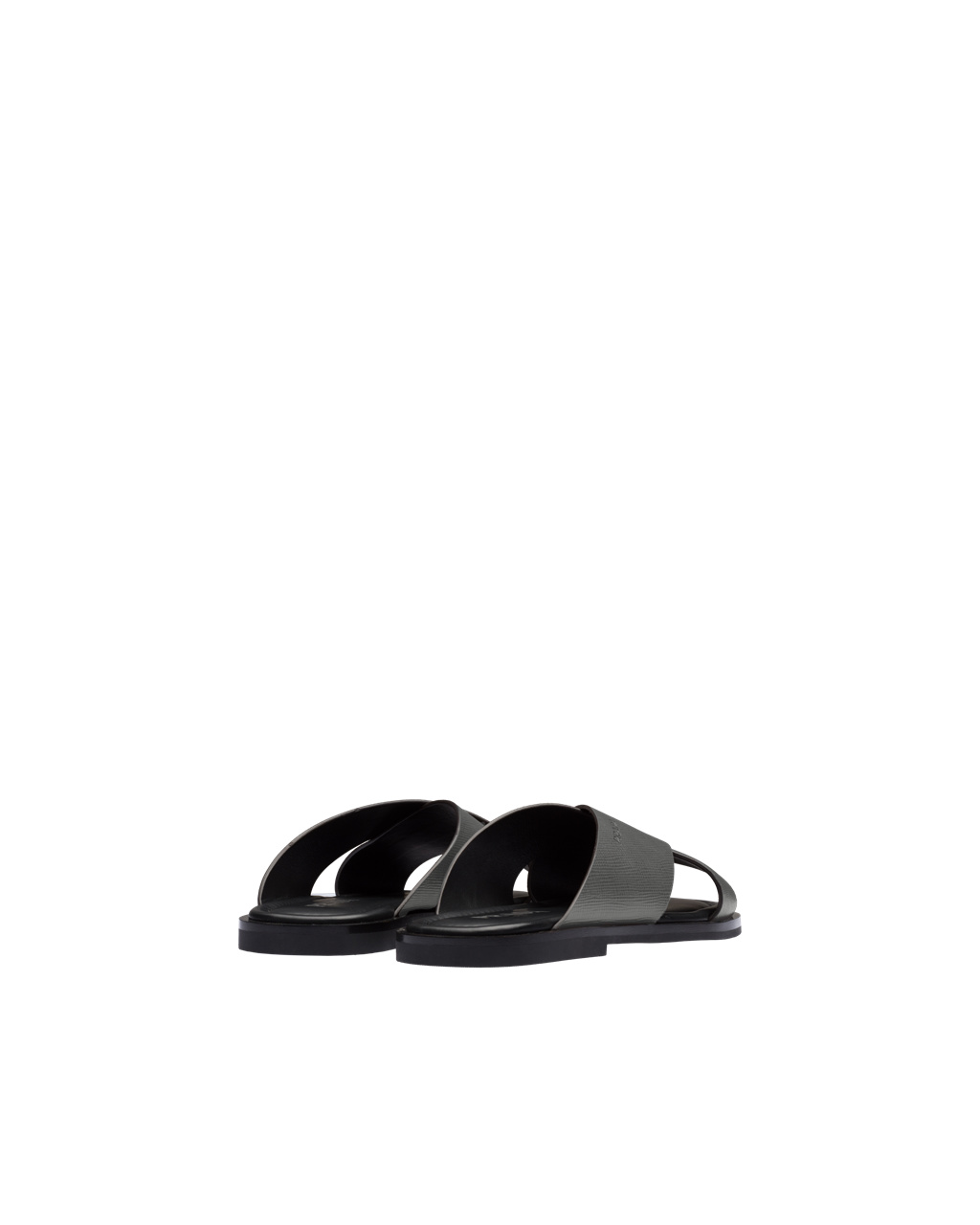 Prada Saffiano Cuir Kozene Sandals Marble Gray | DSPWXT509