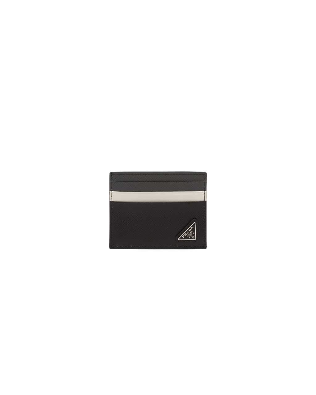 Prada Saffiano Kozene Card Holder Anthracite Gray | IPLJZR469