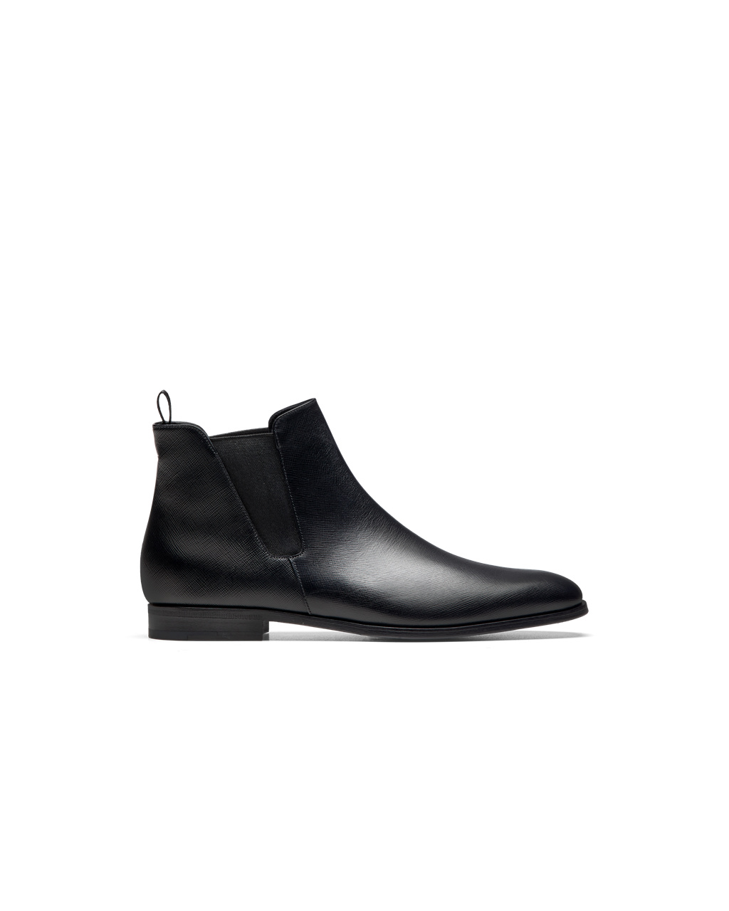 Prada Saffiano Kozene Chelsea Boots Čierne | ZRPIVU608