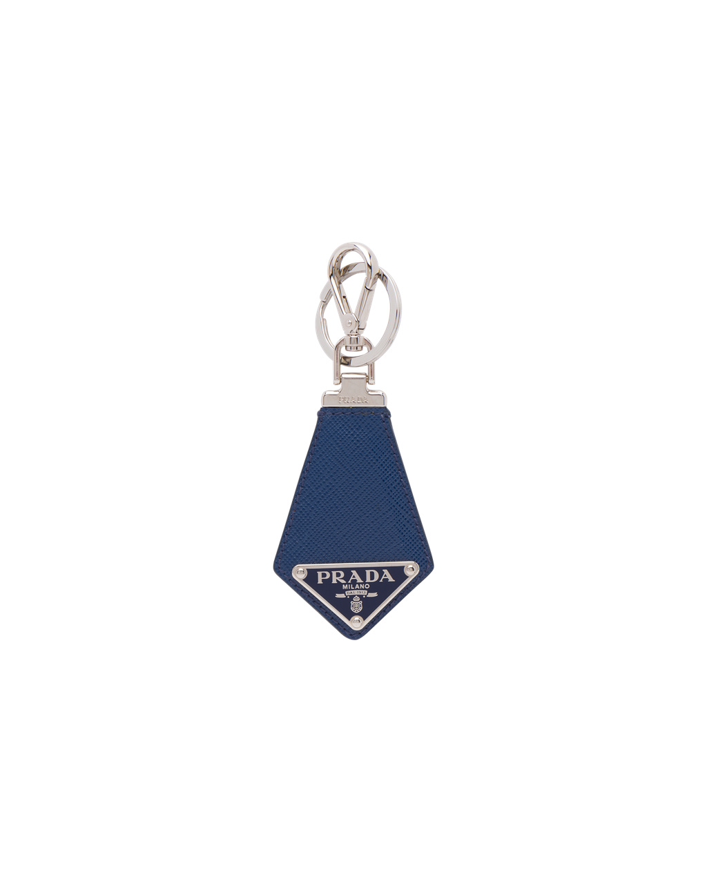 Prada Saffiano Kozene Keychain Bluette | EAGDMI832