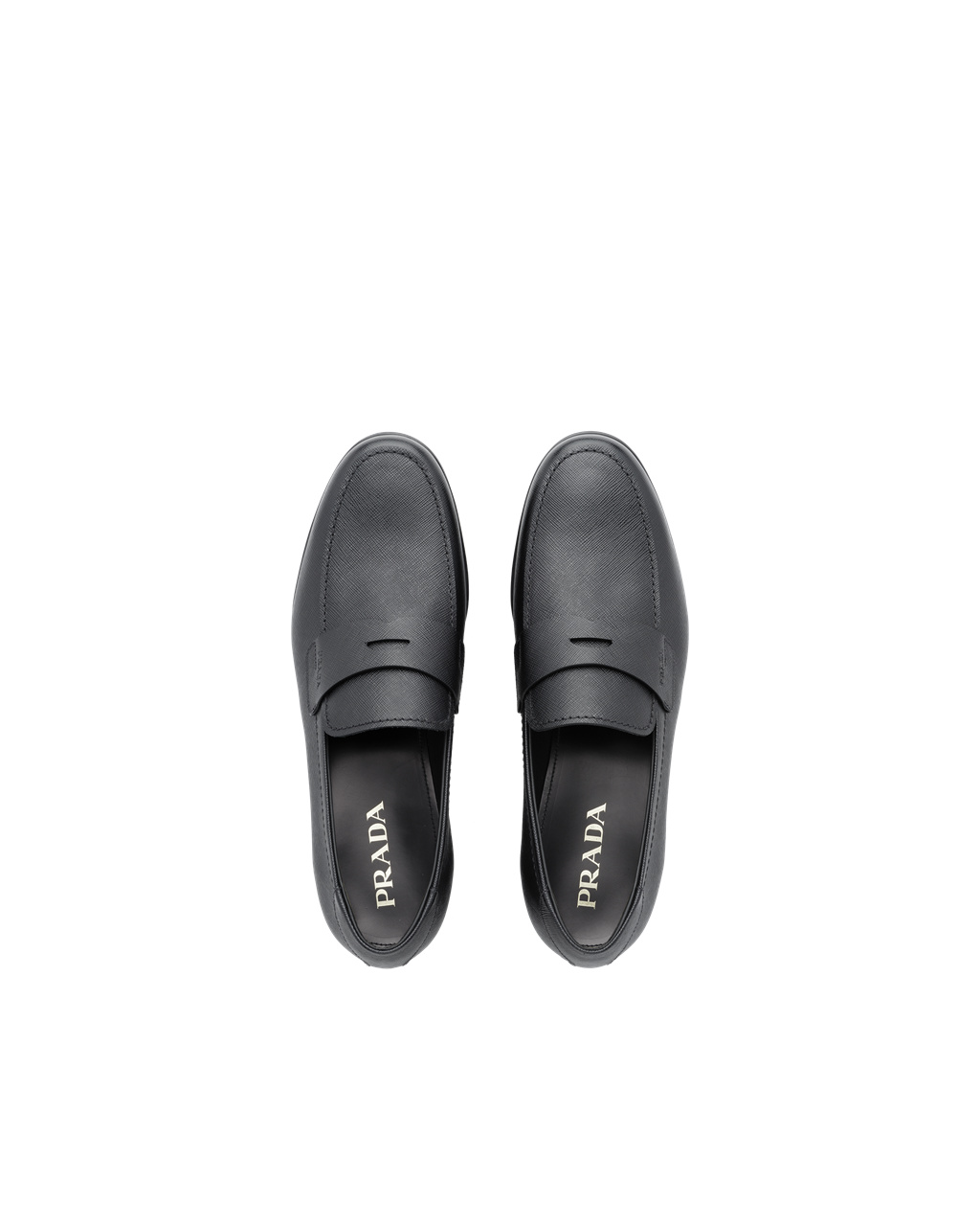 Prada Saffiano Kozene Loafers Čierne | MIXDCR870