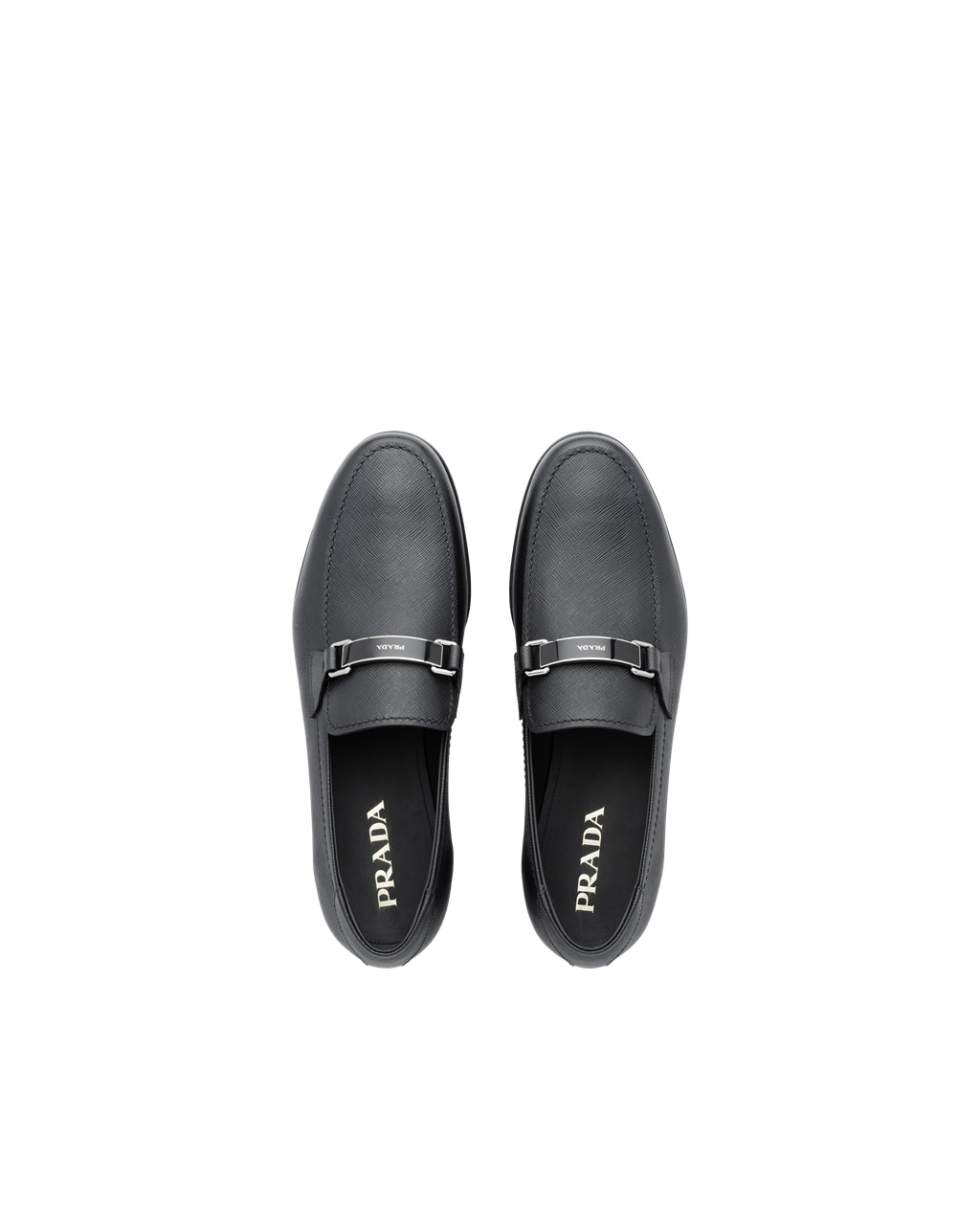 Prada Saffiano Kozene Loafers Čierne | UNXLIK215